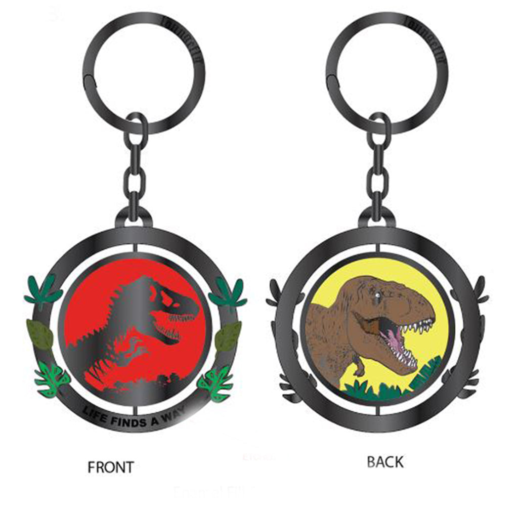 Loungefly Jurassic Park 30th Anniversary Spinning Metal Keychain