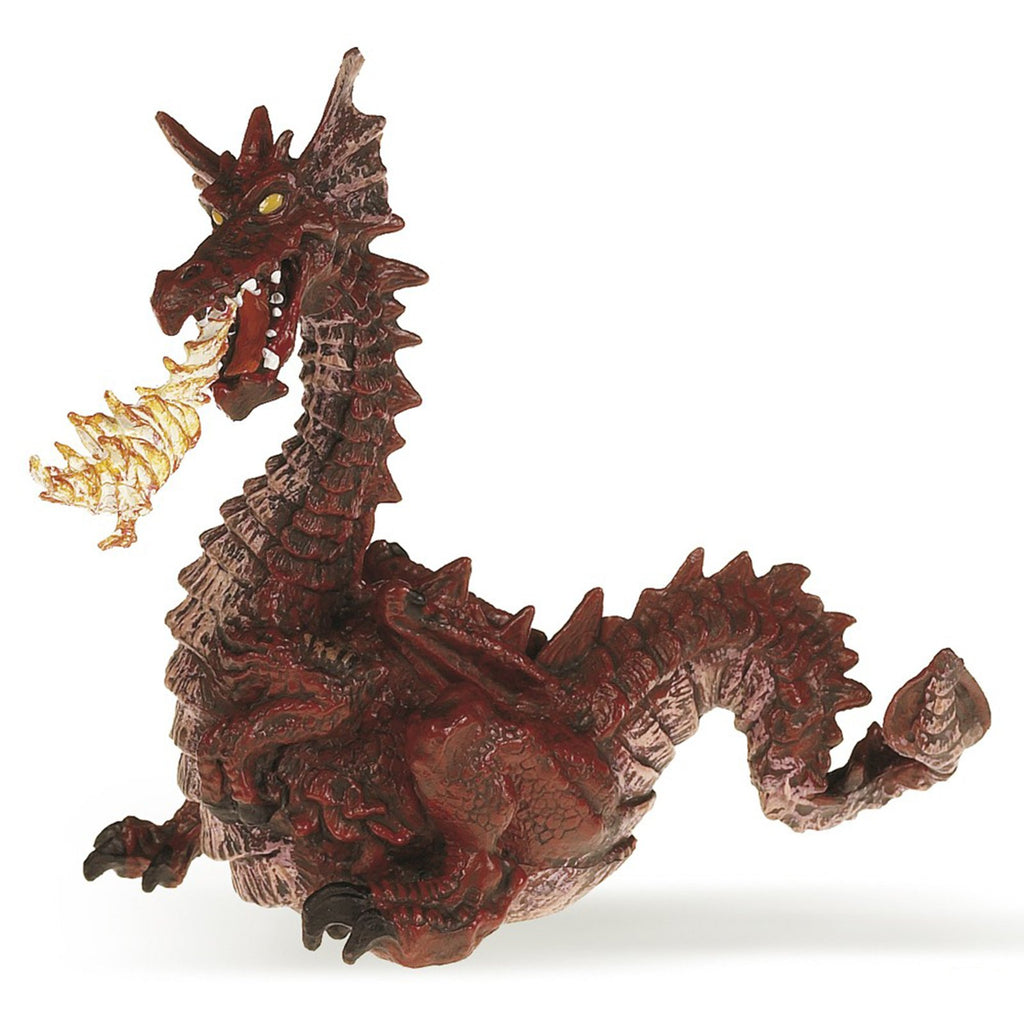 Papo Red Dragon With Flame Fantasy Figure 39016 - Radar Toys