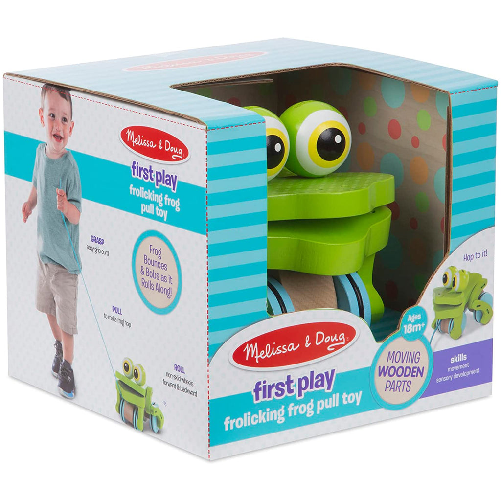 Melissa And Doug First Play Frolicking Frog Pull Toy - Radar Toys