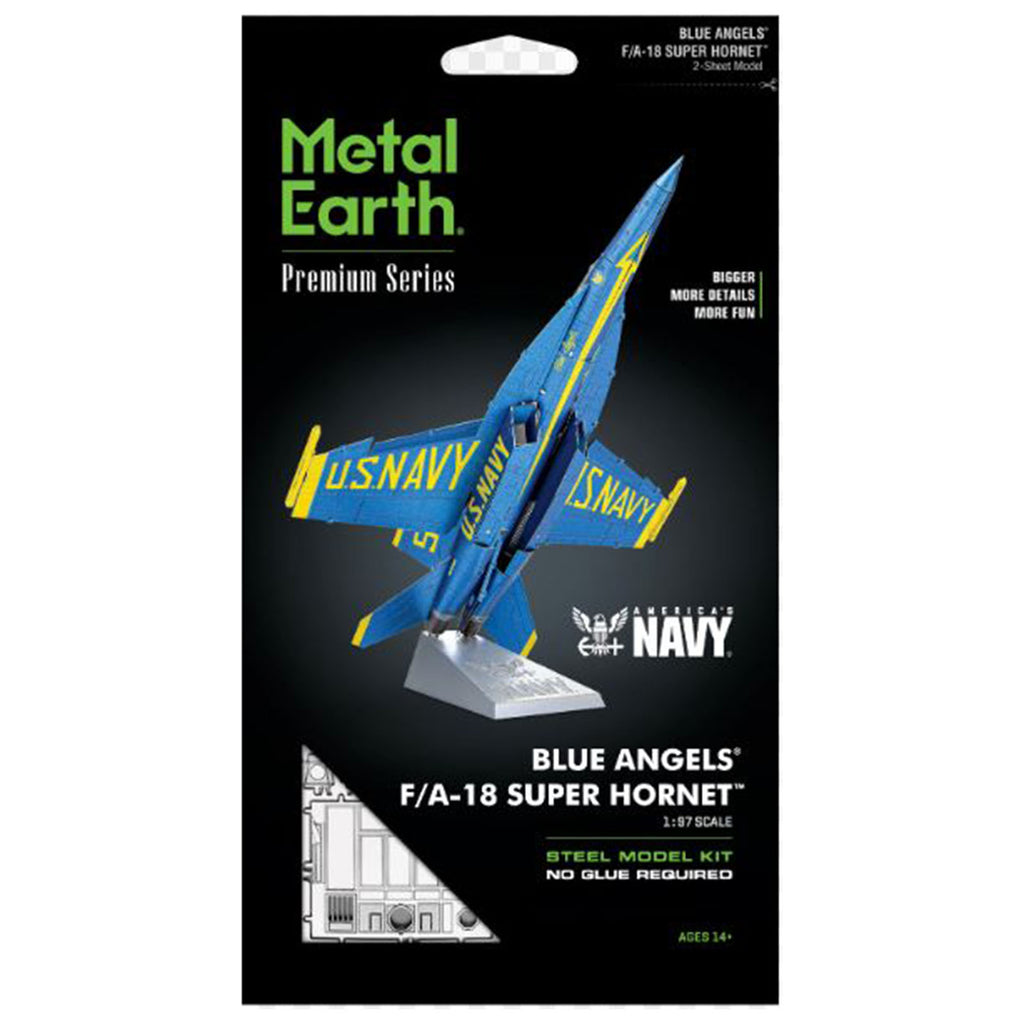 Metal Earth Iconx Navy Blue Angels FA-18 Super Hornet Model Kit