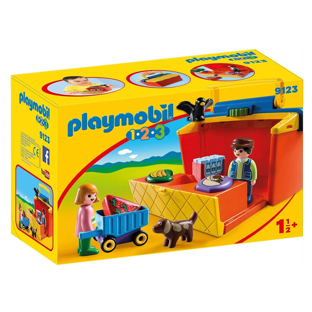 Playmobil 123 Take Along Market Stall Building Set 9123