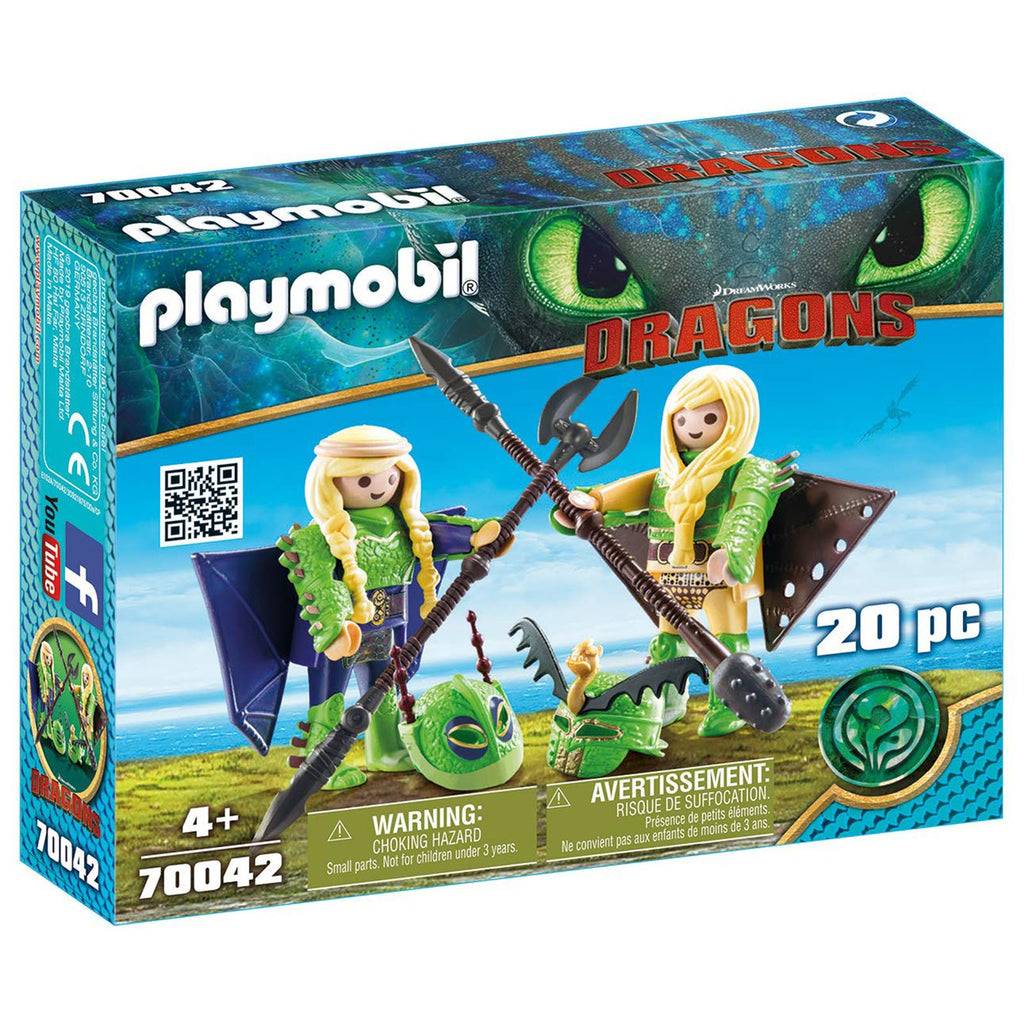 Playmobil Dragons Ruffnut Tuffnut With Flight Suits Building Set 70042