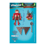 Playmobil Dragons Snotlout With Flight Suit Building Set 70043 - Radar Toys
