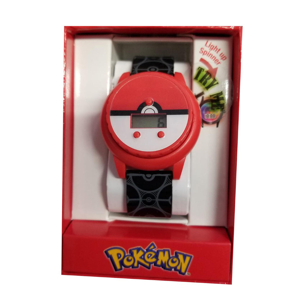 Pokemon Spinning Poke Ball Plastic Strap Digital Watch