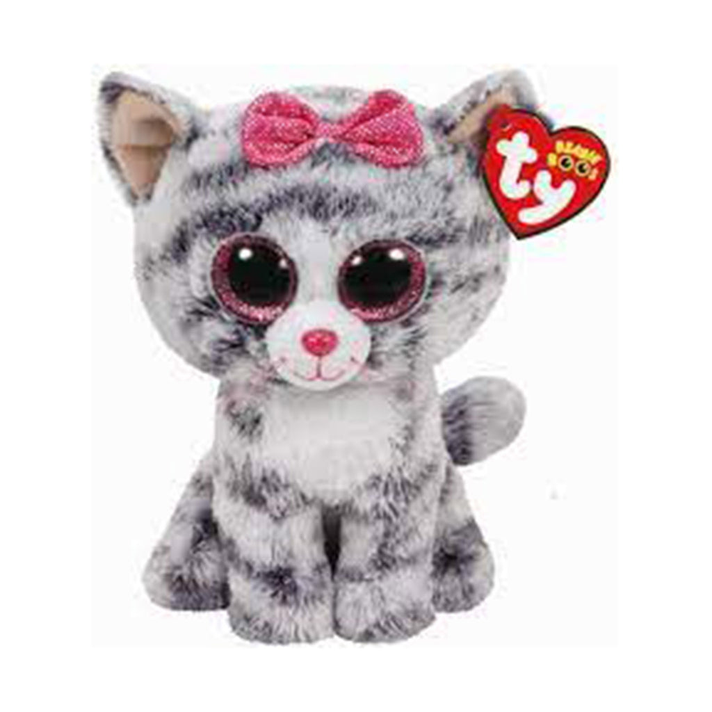 Ty Kiki Grey Cat 6 Inch Plush Figure