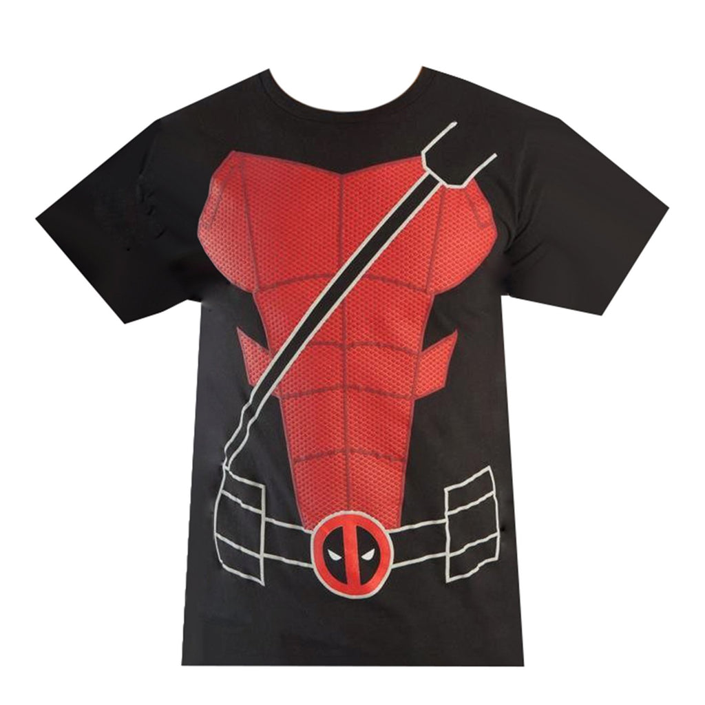 Marvel Deadpool Suit Up Black Red Tee Shirt