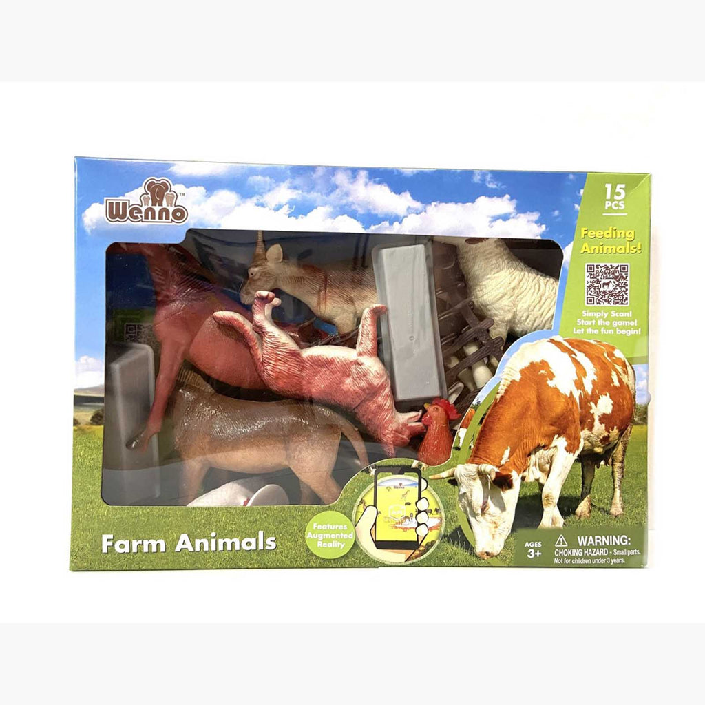 Wenno Farm Animals With Augmented Reality 15 Piece Set - Radar Toys
