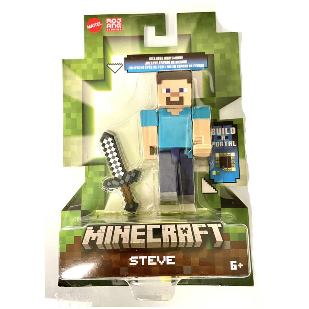 Mattel Minecraft Craft A Block Steve Figure Set