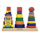 Melissa And Doug Classic Toy Wooden Geometric Stacker - Radar Toys