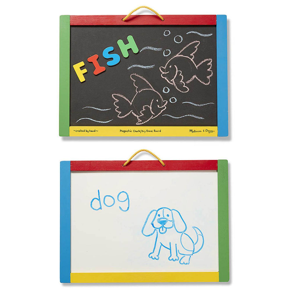 Melissa And Doug Classic Toy Wooden Magnetic Chalk And Dry-Erase Board