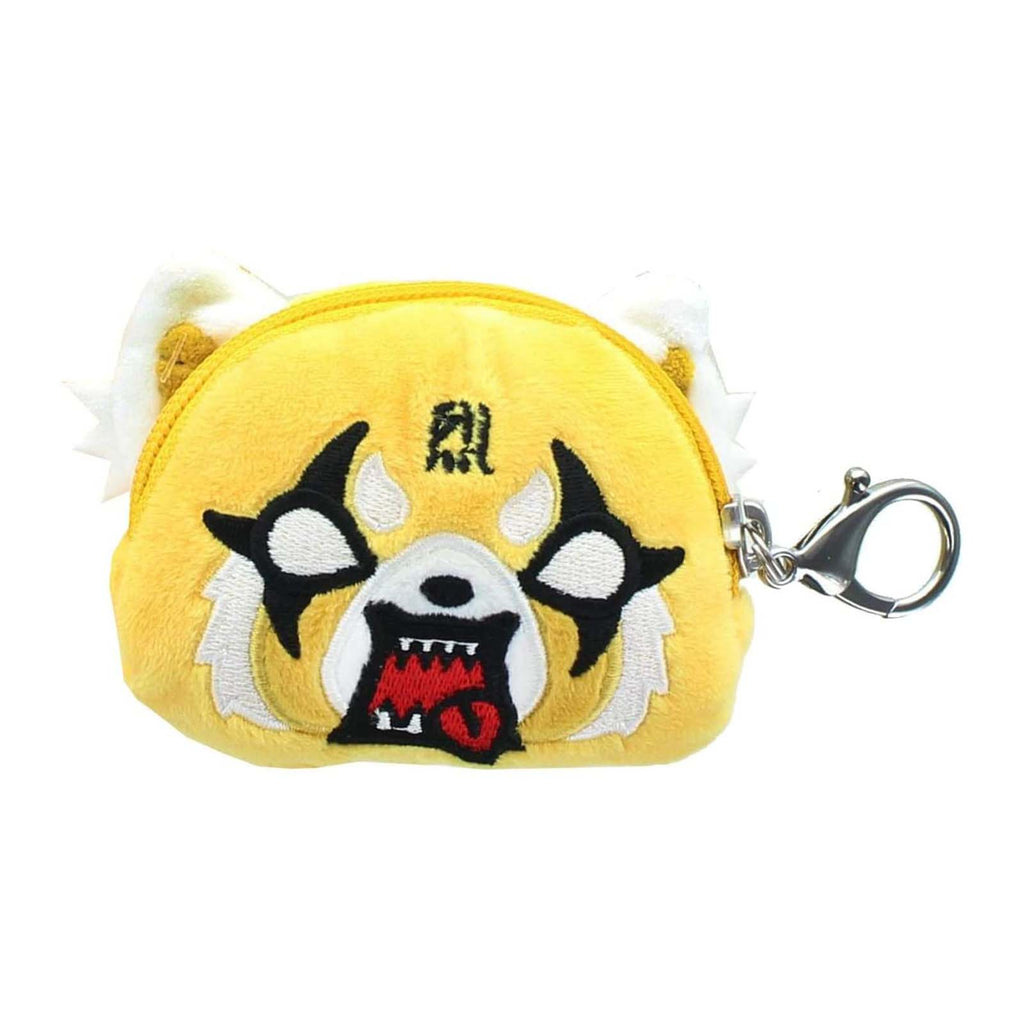 Gund Aggretsuko Angry Face Plush Coin Pouch Keychain