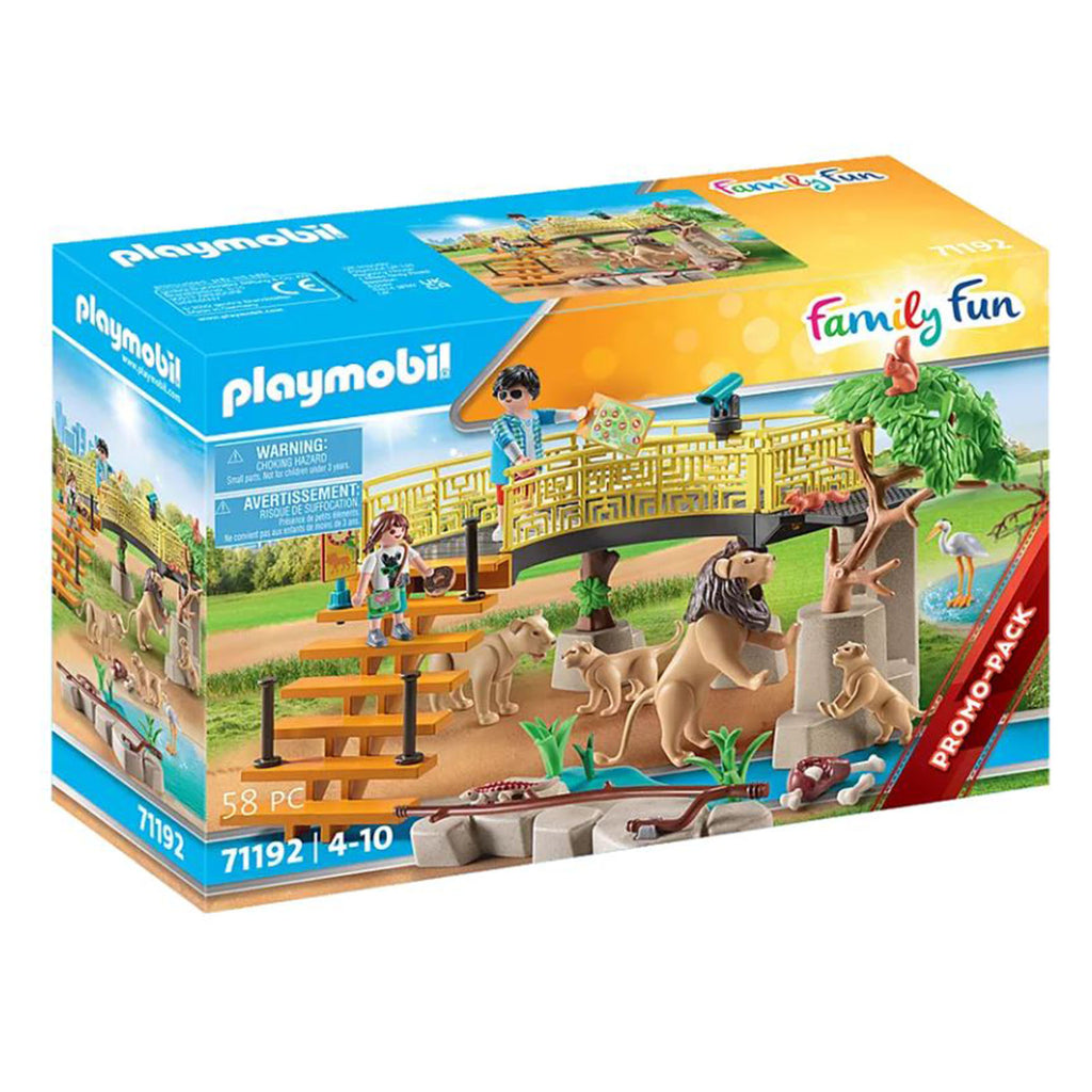 Playmobil Family Fun Outdorr Lion Enclosure Building Set 71192 - Radar Toys