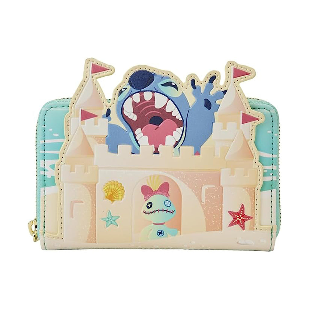 Loungefly Disney Stitch Sandcastle Beach Surprise Zip Around Wallet
