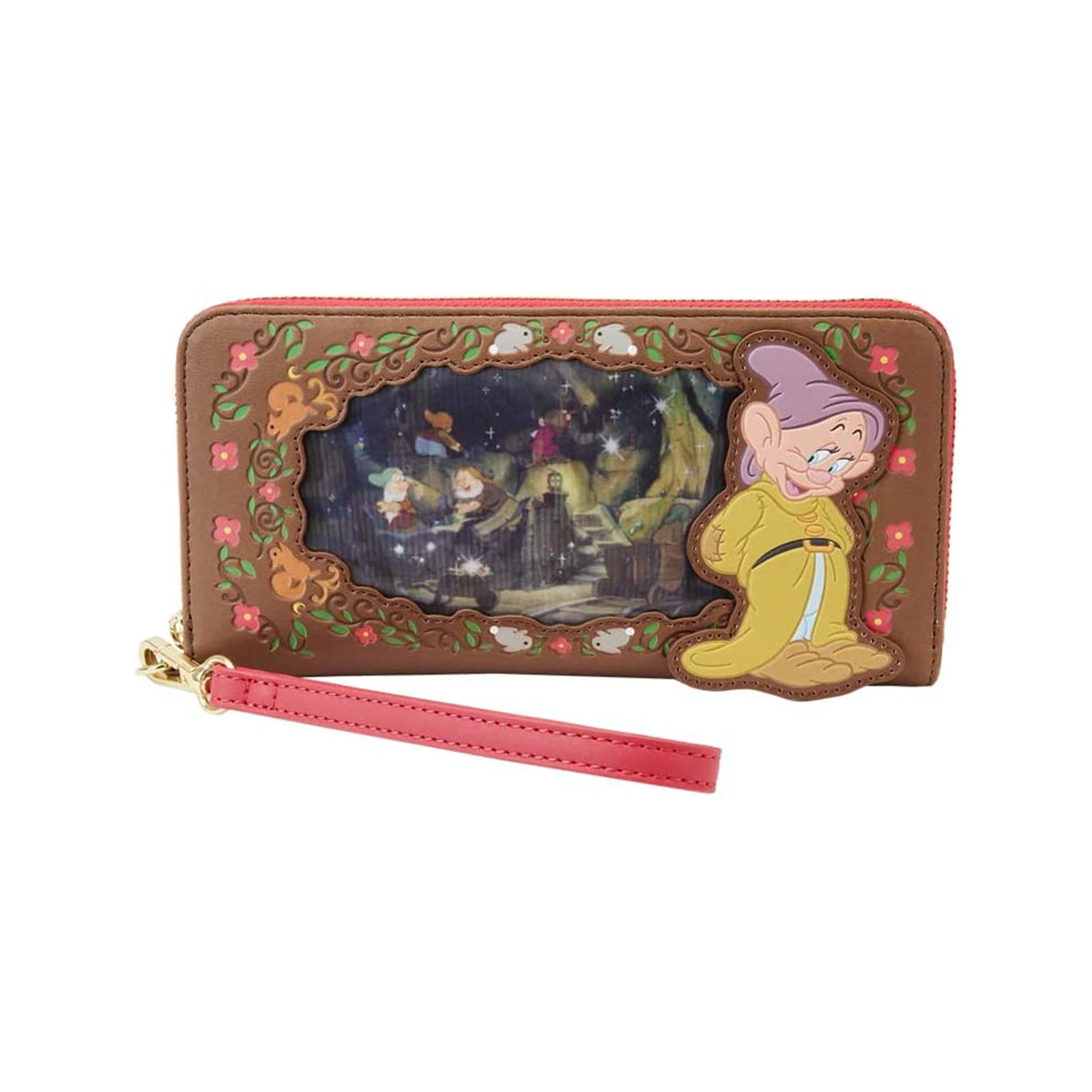 Disney Snow White Lenticular Princess Series Zip Around Wallet Wristlet