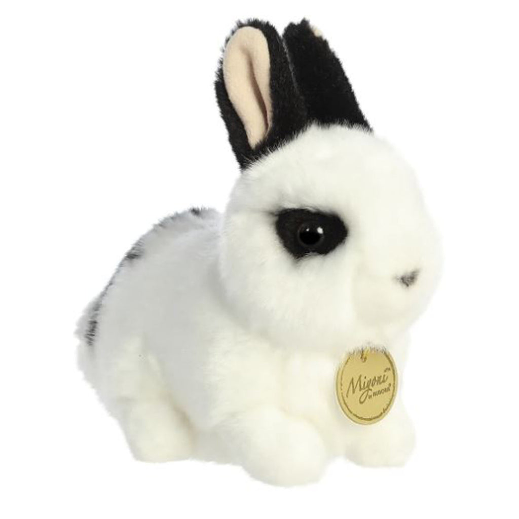 Aurora Miyoni Black And White Rex Rabbit 8 Inch Plush