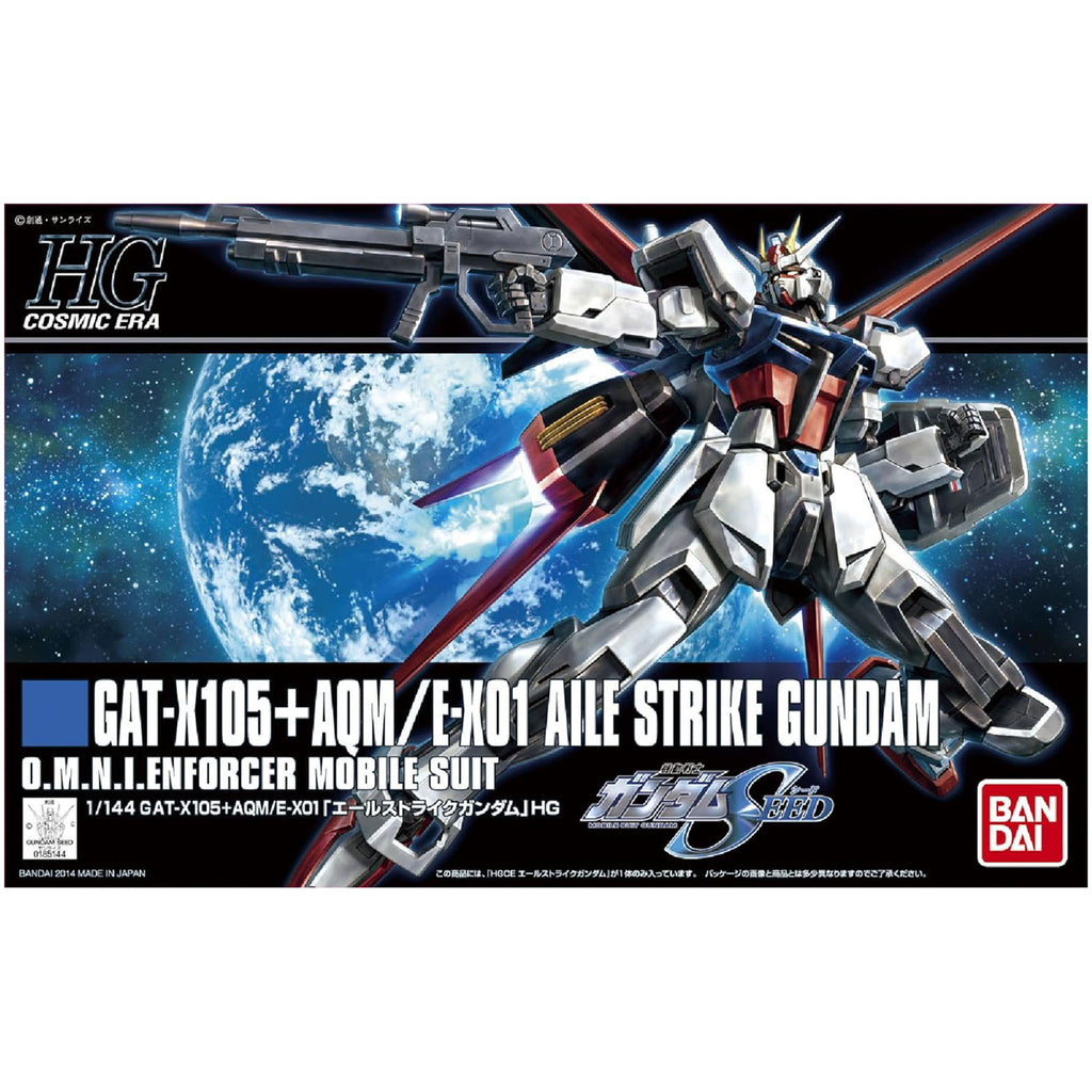 Bandai Gundam SEED HGCE Aile Strike Gundam GAT-X105+AQM E-X01 1:144 Scale Model Kit