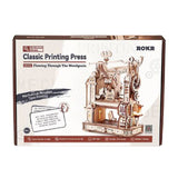Robotime Rokr Classic Printing Press Mechanical Model Building Set - Radar Toys