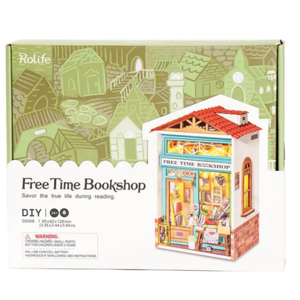 Robotime Rolife DIY Town Free Time Bookshop Building Set