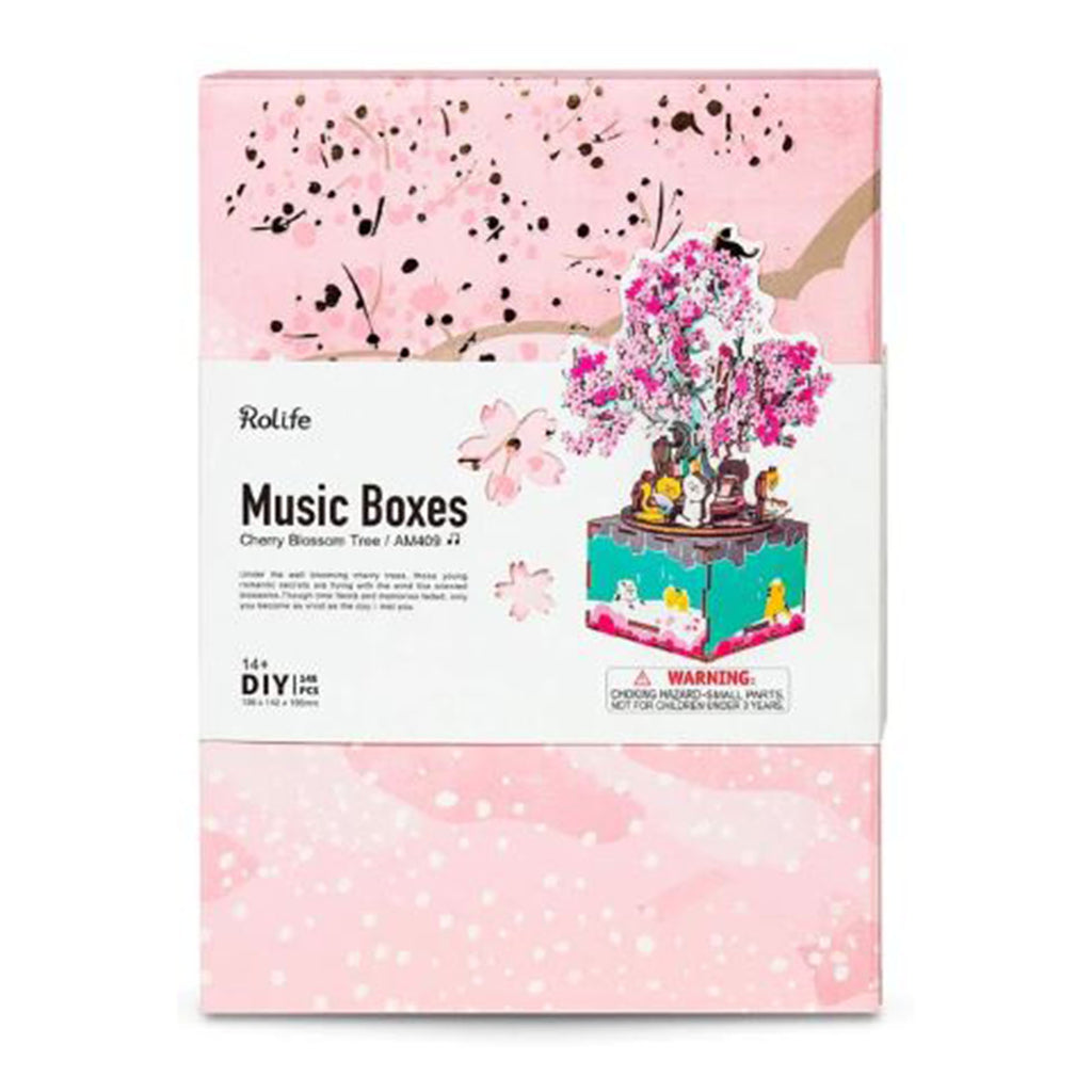 Robotime Rolife DIY Music Box Cherry Blossom Tree Building Set