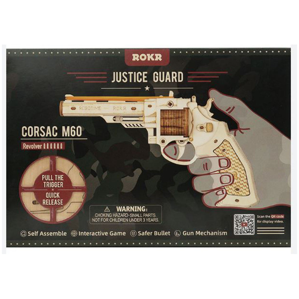 Robotime Rokr Justice Guard Corsac M60 Revolver Building Set - Radar Toys