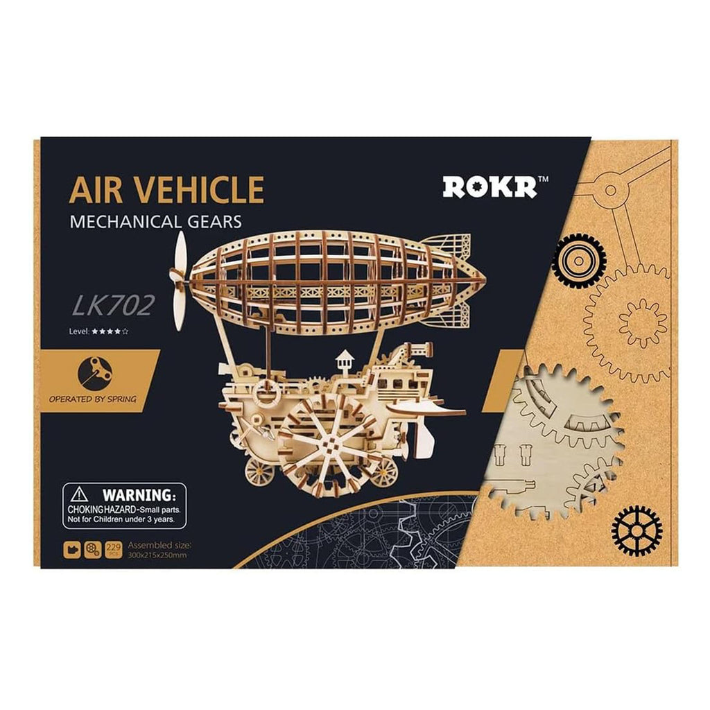 Robotime Rokr Mechanical Gears Air Vehicle Wooden Model Kit