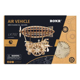 Robotime Rokr Mechanical Gears Air Vehicle Wooden Model Kit - Radar Toys