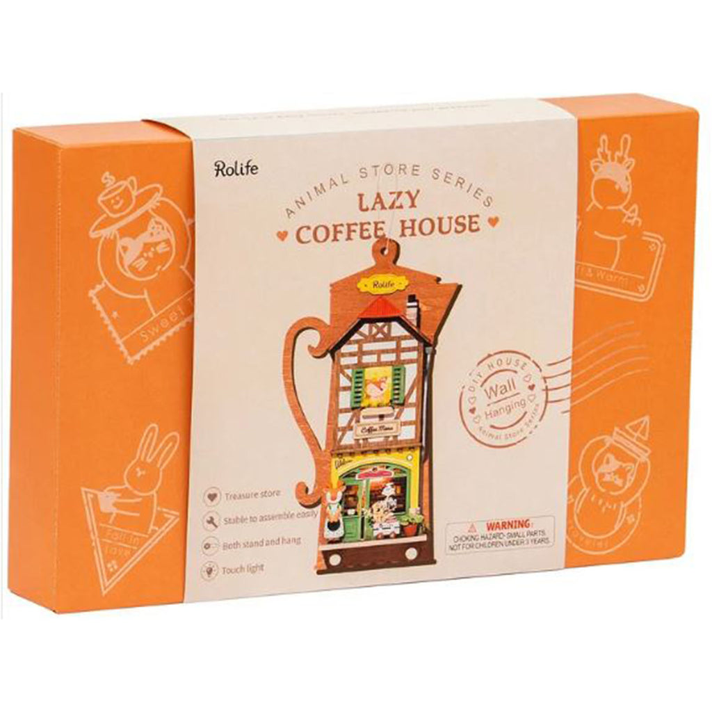 Robotime Rolife Animal Store Series Lazy Coffee House Building Set