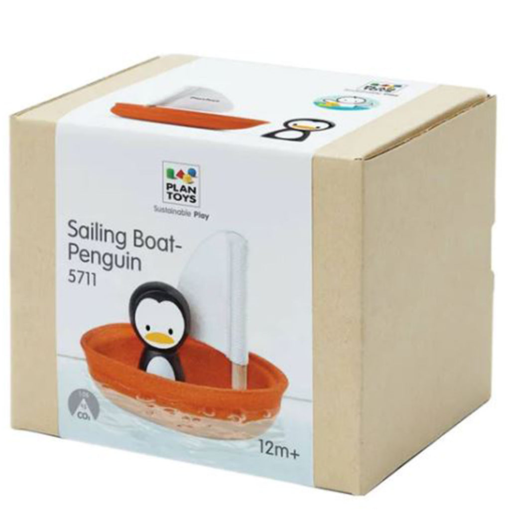 Plan Toys Sailing Boat Penguin Wooden Toy