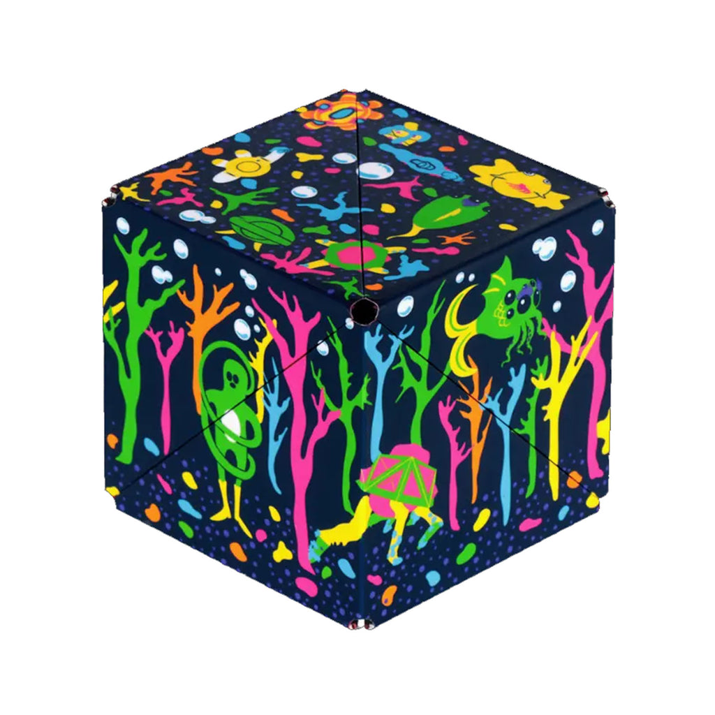 Fun In Motion Shashibo Meow Wolf Glowquarium Grapeview Magnetic Puzzle Cube