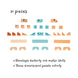 Janod Dinosaurs To Build Cubikosaurus Building Set - Radar Toys