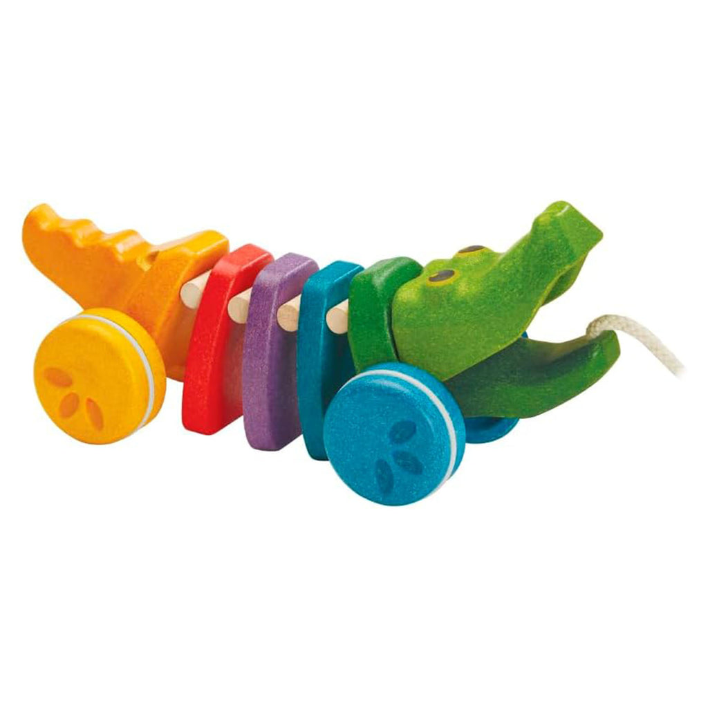Plan Toys Rainbow Alligator Wooden Pull Toy