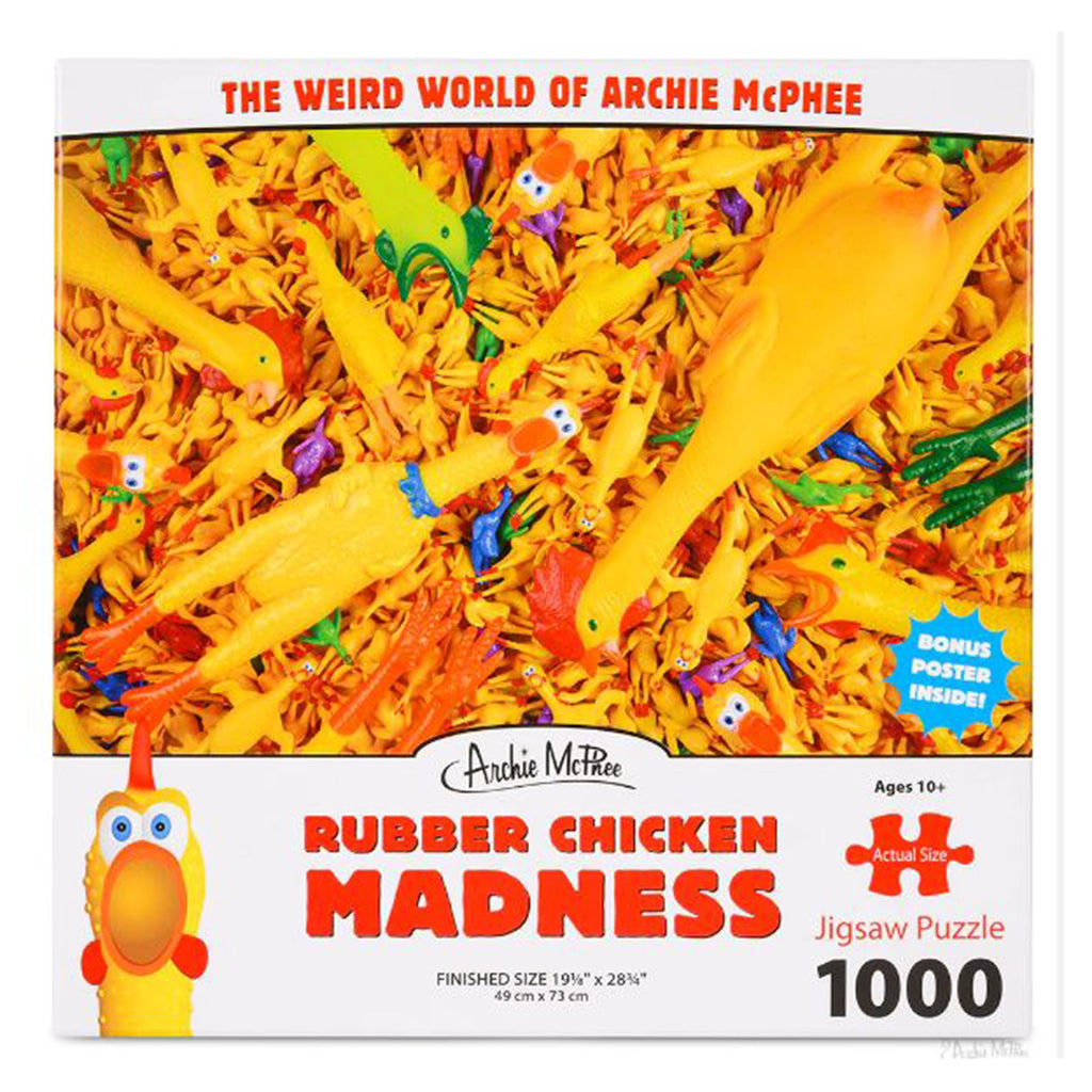 Archie McPhee Rubber Chicken Madness 1000 Piece Jigsaw Puzzle