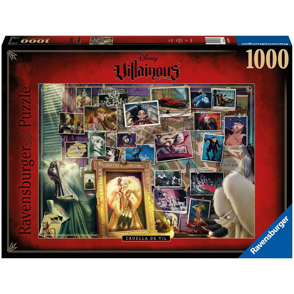 Ravensburger Disney Villainous Cruella De Vil 1000 Piece Jigsaw Puzzle