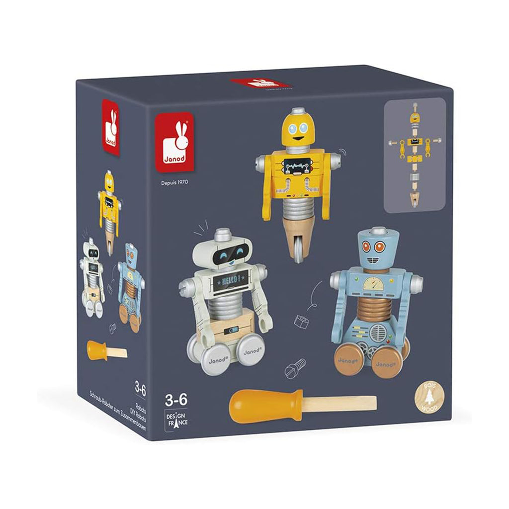 Janod Brico'Kids Do It Yourself Wooden Robots
