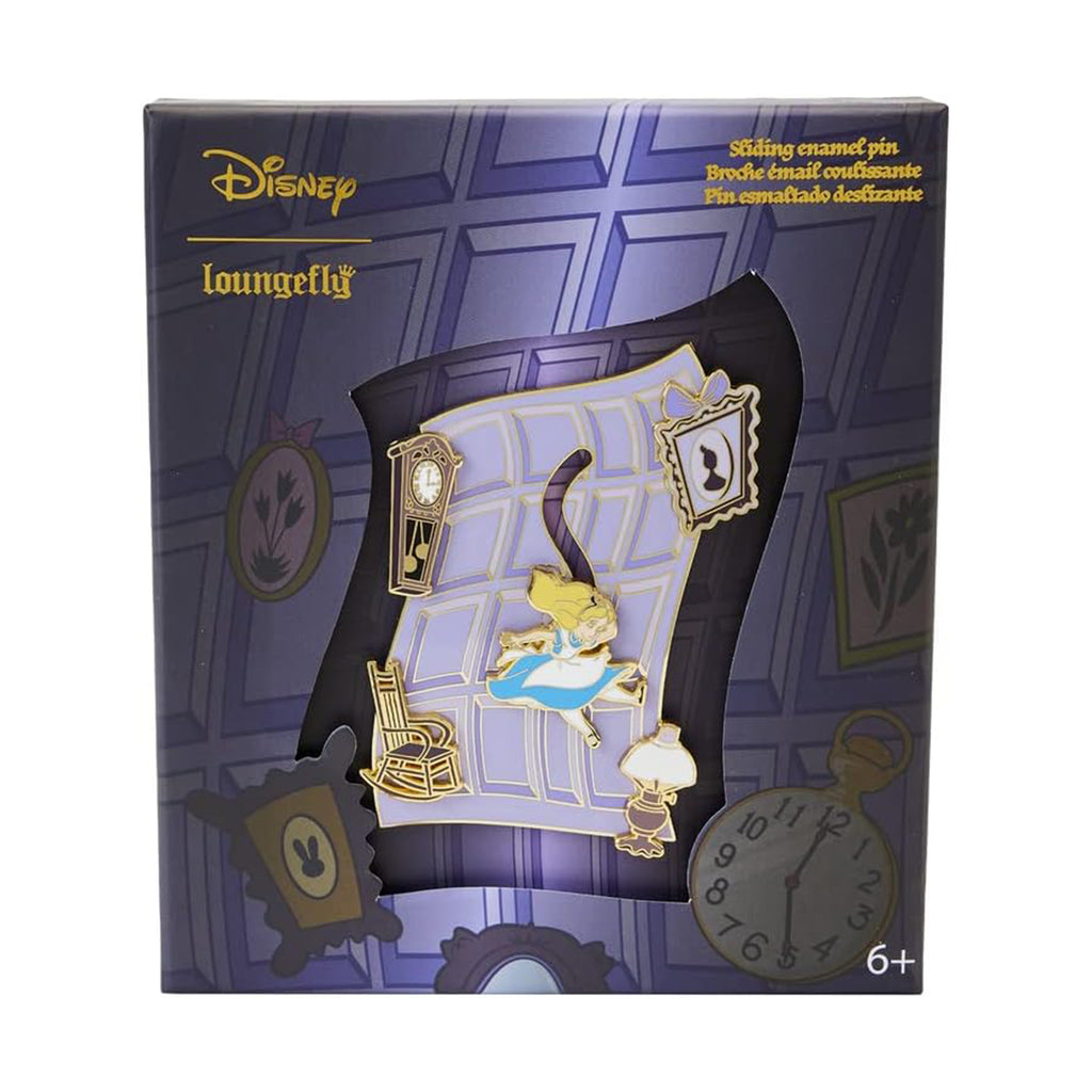 Loungefly Disney Alice In Wonderland Falling Down The Rabbit Hole 3 Inch Collector Box Pin