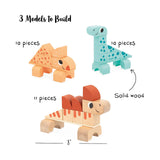 Janod Dinosaurs To Build Cubikosaurus Building Set - Radar Toys