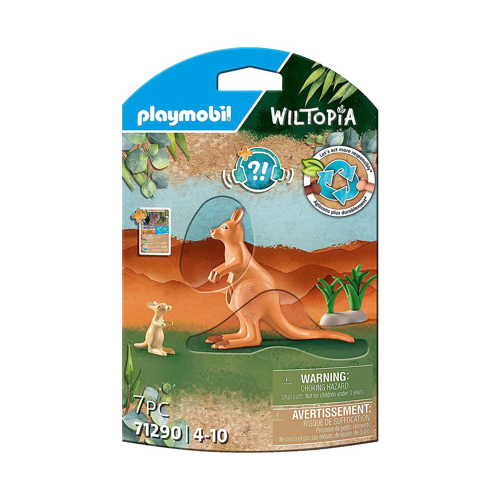 Playmobil Wiltopia Kangaroo With Joey Building Set 71290 - Radar Toys