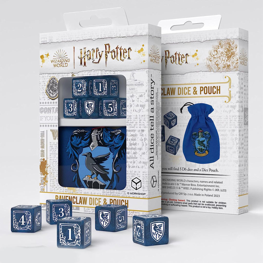 Q Workshop Harry Potter Ravenclaw Dice And Pouch Set - Radar Toys