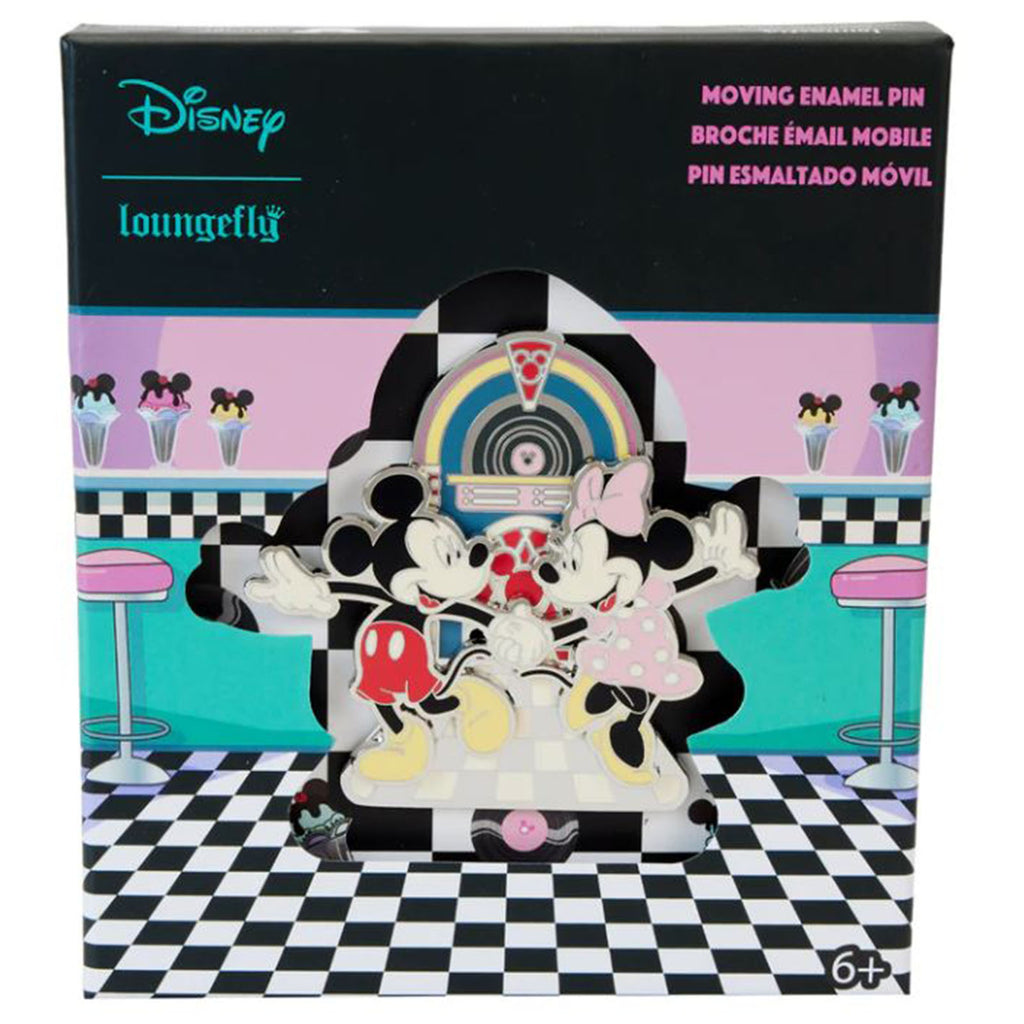 Loungefly Disney Minnie And Mickey Date Night Juke Box 3 Inch Enamel Pin