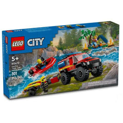 LEGO® City 4x4 Fire Truck With Rescue Boat Building Set 60412 - Radar Toys