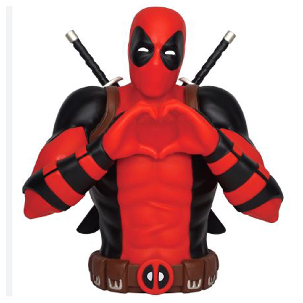 Monogram Marvel Deadpool Classic Heart Sign Figural Coin Bank
