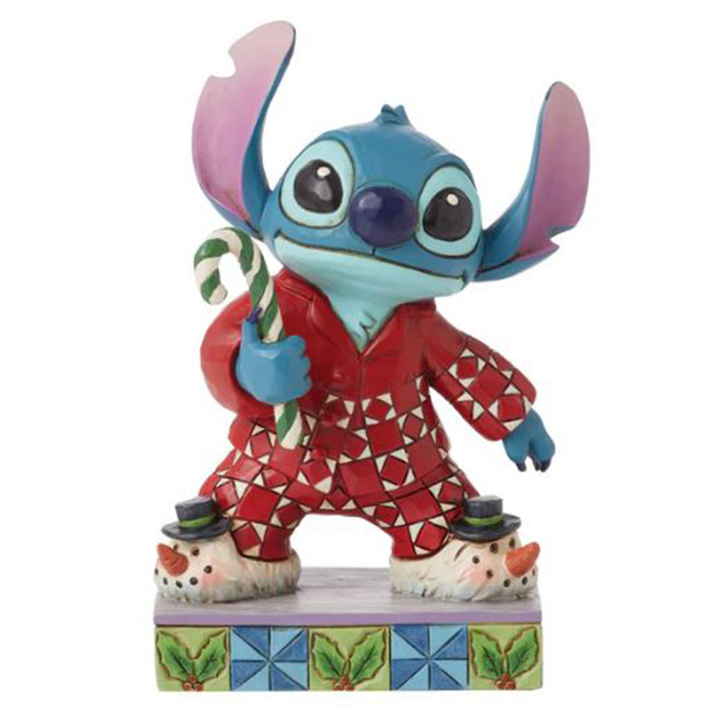 Enesco Disney Traditions Stitch In Christmas PJ's Christmas Morning Figurine 6015008
