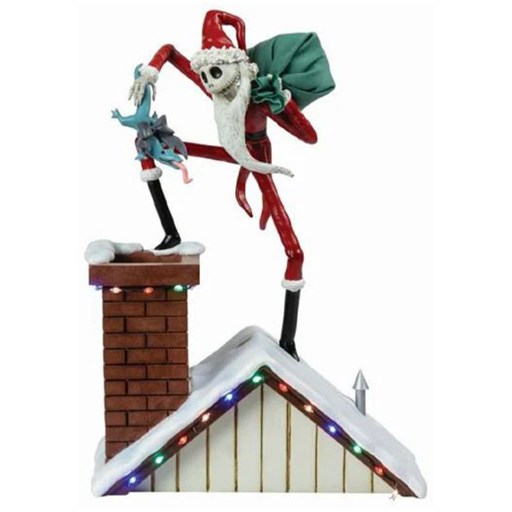 Enesco Disney Showcase The Nightmare Before Christmas Santa Jack On Rooftop Figurine