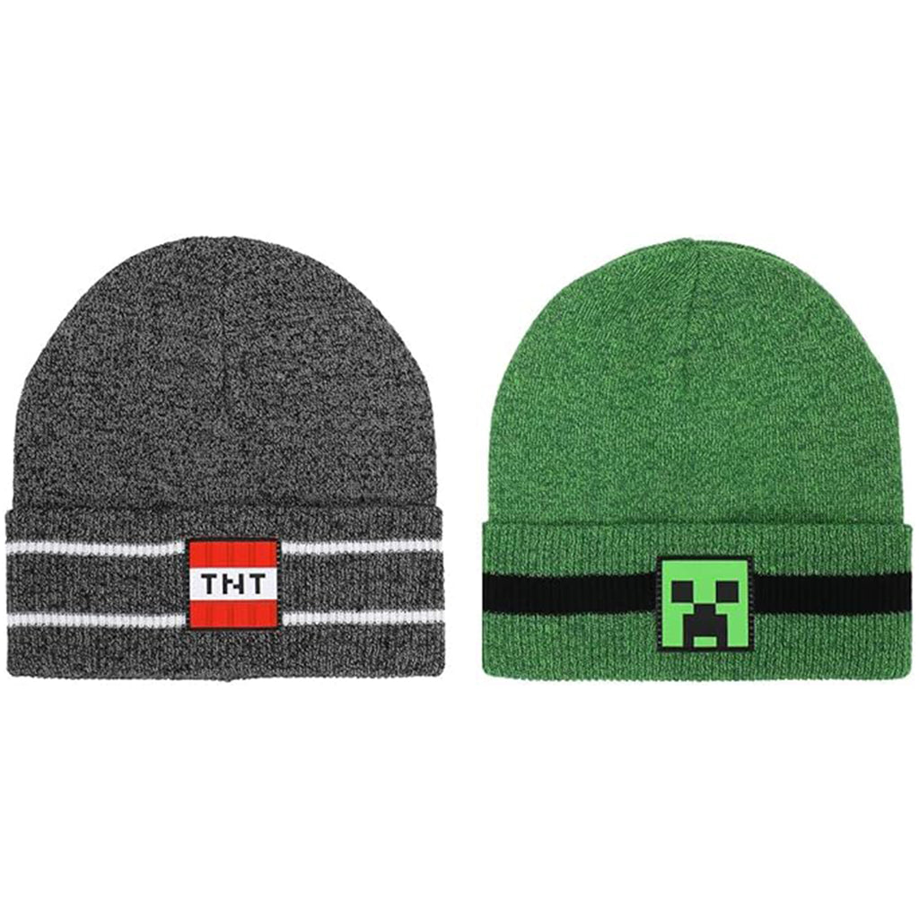 Bio World Minecraft Woven Labels 2 Piece Beanie Set