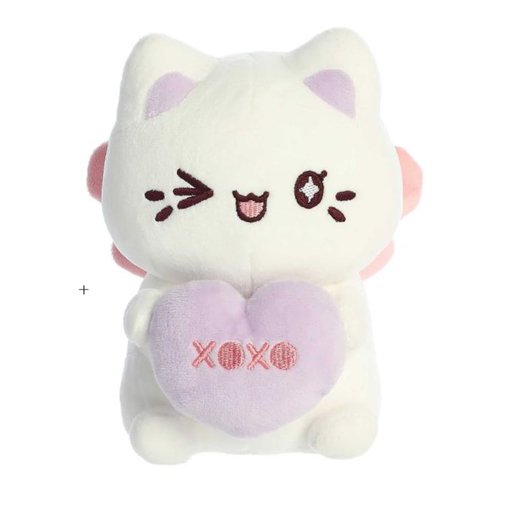 Aurora Candy Heart Sitting Meowchi White 7 Inch Plush Figure - Radar Toys