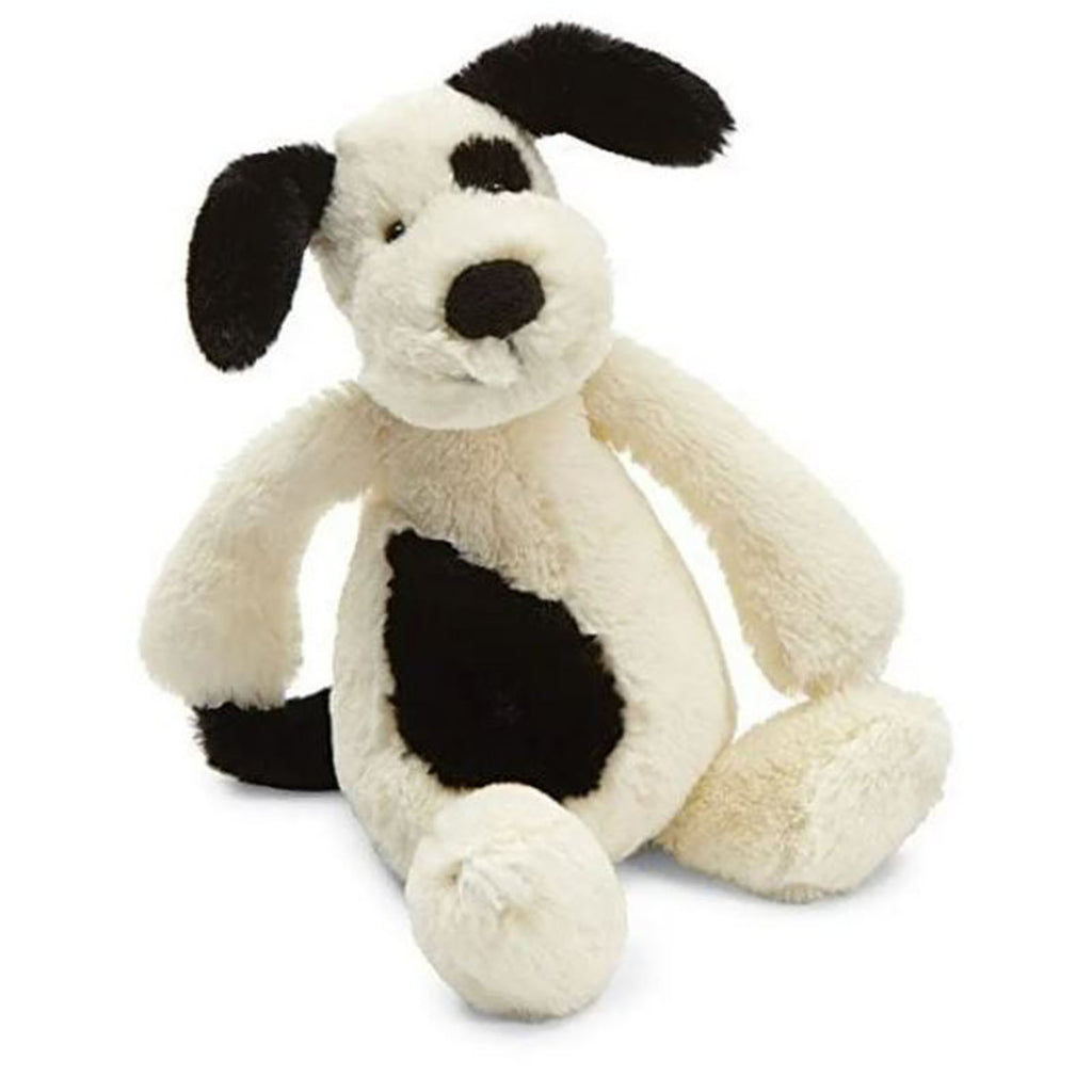 Jellycat Bashful Black And Cream Puppy Small 7 inch Plush Figure - Radar Toys