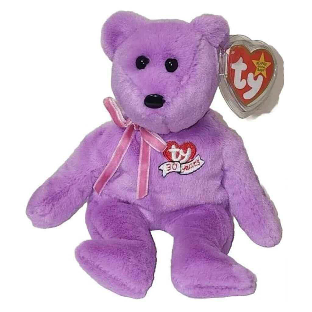 Ty Celebrate II Bear Purple 6 Inch Plush Figure