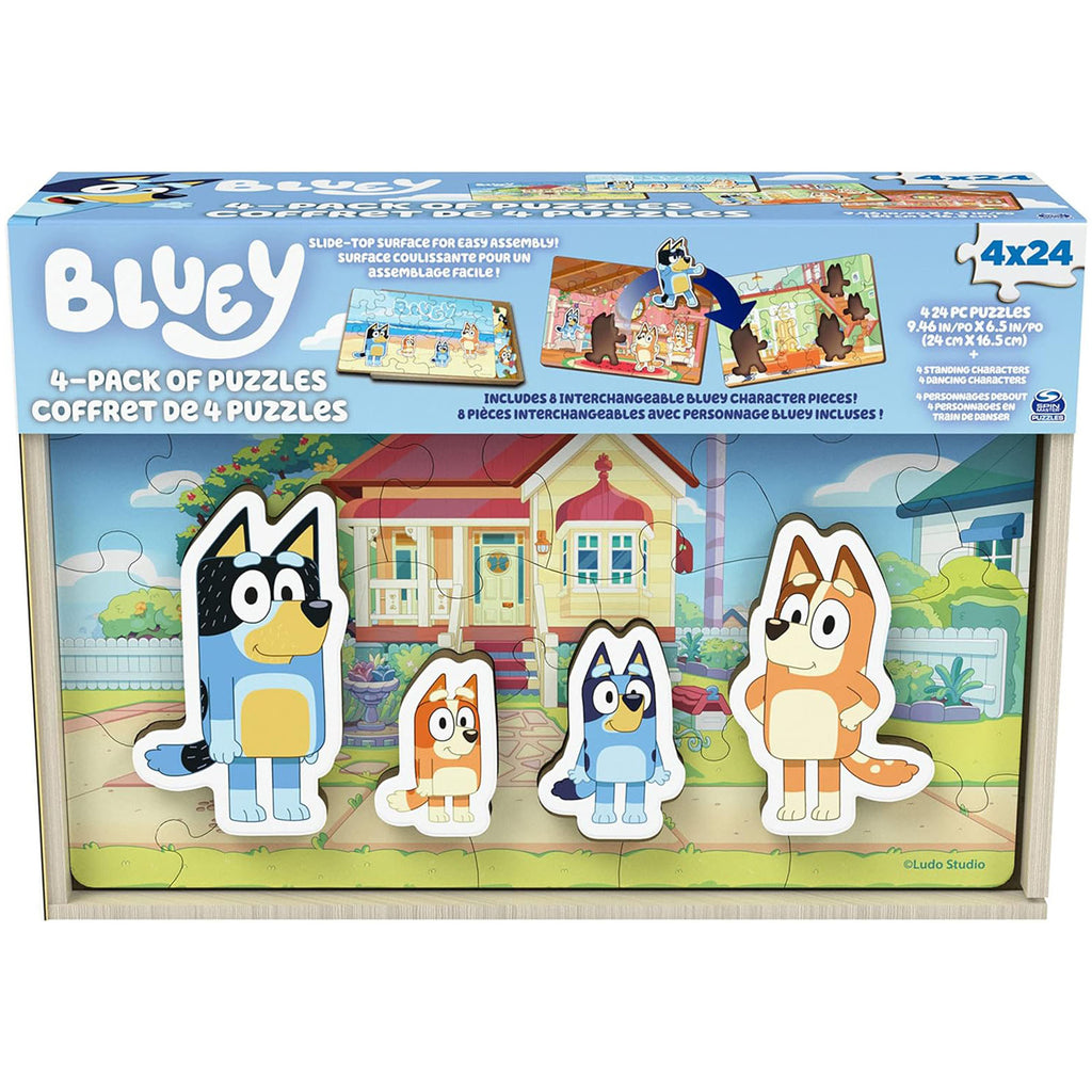 Spin Master Bluey 4-Pack Of 24 Piece Puzzles