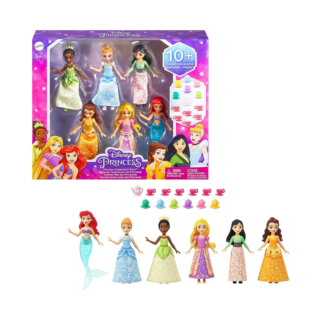 Disney Princess Celebration 6 Pack Of Dolls - Radar Toys