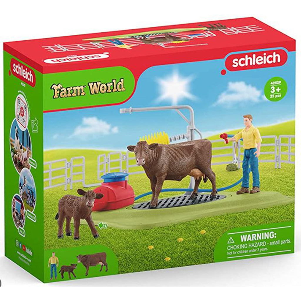 Schleich Farm World Happy Cow Wash Set 42529 - Radar Toys